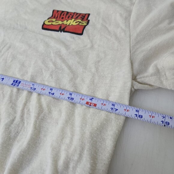 Marvel Comics Shirt Mens Medium White Graphic Tee Superheroes Thor Hulk Iron Man - Picture 6 of 8